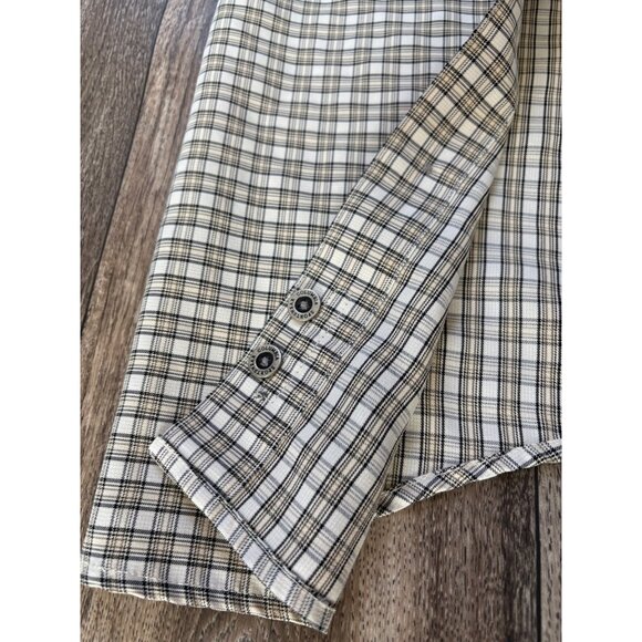 COLUMBIA SPORTWEAR X.C.O. MENS SIZE XL PLAID BUTTON UP SHORT SLEEVE SHIRT BEIGE - Picture 5 of 9